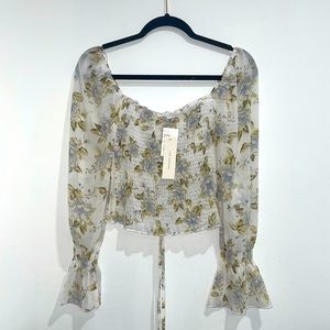 Elegant butterfly sleeve blouse